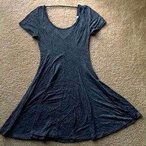 Heather grey soft tee shirt skater dress